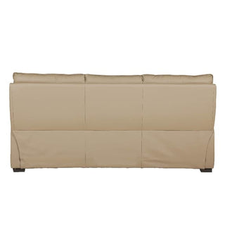 Laramie Leather 3 Seater Sofa | Oak Legs | Latte Finish | Comfort Design - Sofa In Store