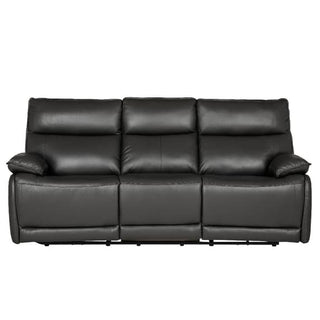 Laramie Leather 3 Seater Electric Recliner Sofa | Dark Grey | USB Ports - Sofa In Store