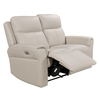 Raivis Leather Electric Recliner 2 Seater Sofa | Stone | USB Port & Comfort - Sofa In Store