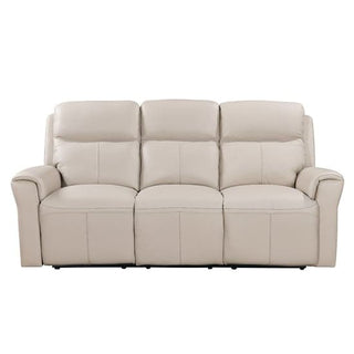 Raivis 3 Seater Sofa | Genuine Leather | Electric Recliner | Stone - Sofa In Store