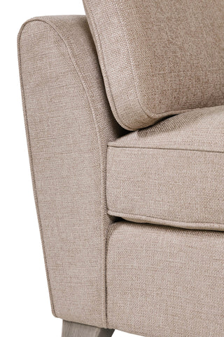 Castro Fabric Right Hand Corner Sofa | Oak Legs | Biscuit Colour - Sofa In Store