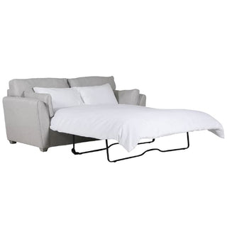 Castro Fabric 3 Seater Sofa Bed | Light Grey | Oak Legs & Comfort - Sofa In Store