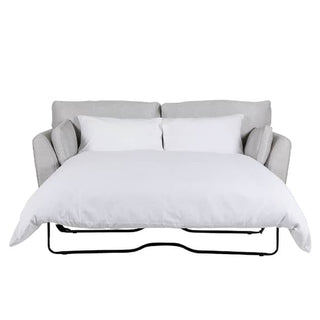 Castro Fabric 3 Seater Sofa Bed | Light Grey | Oak Legs & Comfort - Sofa In Store