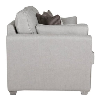 Castro Fabric 3 Seater Sofa Bed | Light Grey | Oak Legs & Comfort - Sofa In Store