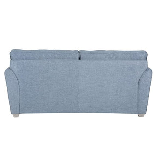 Castro Fabric 3 Seater Sofa Bed | Blue | Oak Legs & Comfort - Sofa In Store