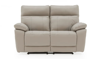 Posit Recliner Leather 2 Seater Sofa In Light Grey - Sofa In Store