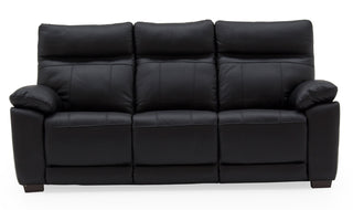 Posit Leather 3 Seater Sofa In Black - Sofa In Store