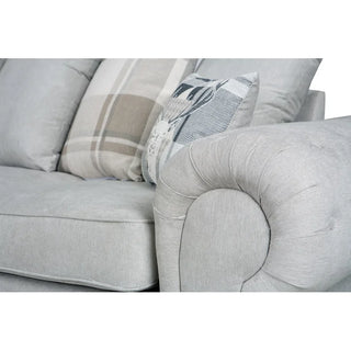 Franciscan 3 - Piece Upholstered Fabric Corner Sectional Light Grey Sofa - Sofa In Store