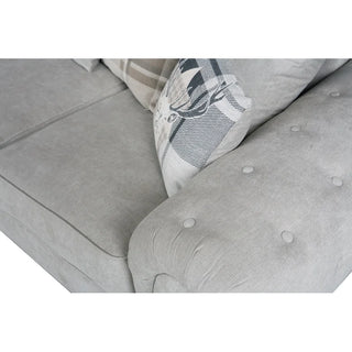 Franciscan 3 - Piece Upholstered Fabric Corner Sectional Light Grey Sofa - Sofa In Store