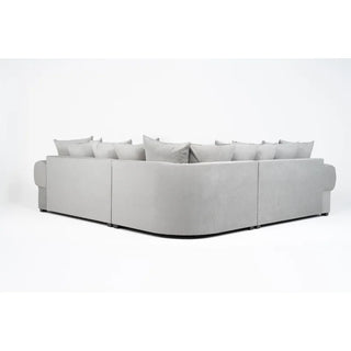 Franciscan 3 - Piece Upholstered Fabric Corner Sectional Light Grey Sofa - Sofa In Store