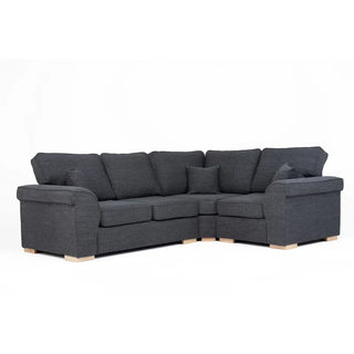 Picadilly Charcoal Grey 3-Piece Right-Hand Corner Sofa – Fabric Upholstery, L-Shaped, Deep Cushions - Sofa In Store