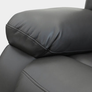 SOFAINSTORE Arclay Grey Leather Recliner Sofa – 2 Seater | Electric Comfort & Deep Cushion Support
