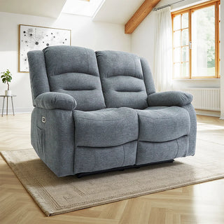 SOFAINSTORE Arclay Grey Fabric Recliner Sofa – 2 Seater | Electric Comfort & Deep Cushion Support