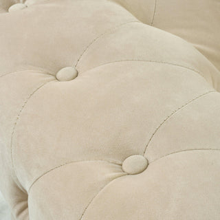 Cream Velvet Chesterfield 3 Seater Sofa