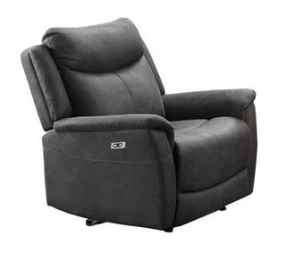 SOFAINSTORE Avelino Slate Grey Nubuk Electric Recliner Armchair – Premium Comfort, Soft-Touch Fabric, Powered Recline