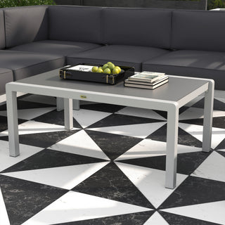 Outsunny Five-Piece Aluminium Garden Sofa Set, with Glass-Top Table - Grey - Sofa In Store