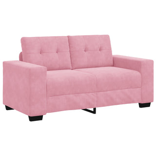 vidaXL 2 Piece Sofa Set with Cushions Pink Velvet