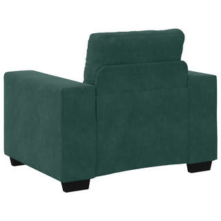 vidaXL 3 Piece Sofa Set with Cushions Dark Green Velvet - Sofa In Store
