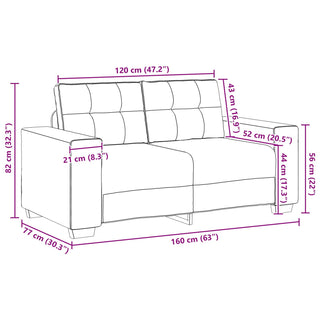 vidaXL 3-Piece Sofa Set with Cushions in Wine Red Fabric - 3324631