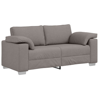 vidaXL Loveseat Sofa in Taupe - 140 cm Fabric
