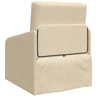 vidaXL Floor Sofa Bed 2-in-1 Cream 65x80x83 cm Fabric - Sofa In Store
