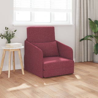 vidaXL Floor Sofa Bed 2-in-1 Wine Red 65x80x83 cm Fabric