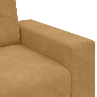 vidaXL 3 Piece Sofa Set with Cushions Brown Velvet