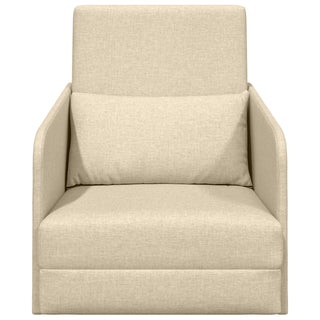 vidaXL Floor Sofa Bed 2-in-1 Cream 65x80x83 cm Fabric - Sofa In Store