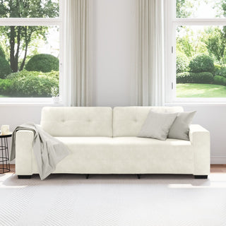 vidaXL Sofa Velvet cream Velvet fabric Medium Durable Sofa - Sofa In Store