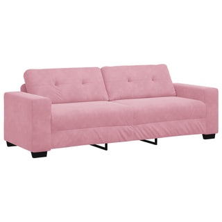 vidaXL 2 Piece Sofa Set with Cushions Pink Velvet
