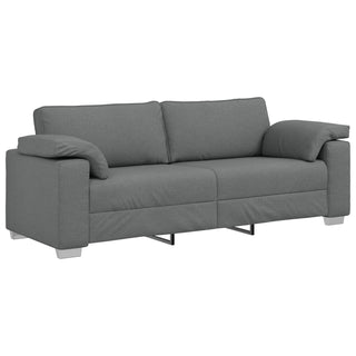 vidaXL 2 Piece Sofa Set with Cushions in Dark Grey Fabric - Sofa In Store