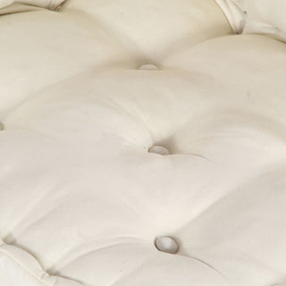 vidaXL 2-Seater Modular Pouffe Sofa Convertible Cream Fabric - Sofa In Store