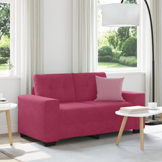 vidaXL Loveseat Sofa in Wine Red, 120 cm, Velvet