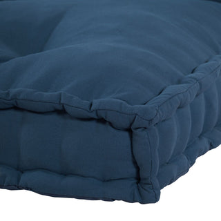 vidaXL Pallet Sofa Cushion with Back Support Blue Fabric - Sofa In Store
