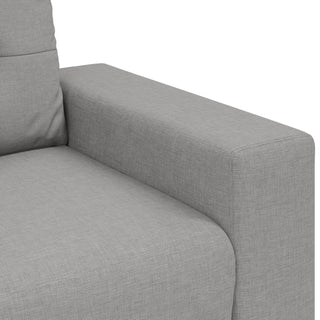 vidaXL 3-Piece Sofa Set with Cushions in Cloud Grey Fabric - Sofa In Store