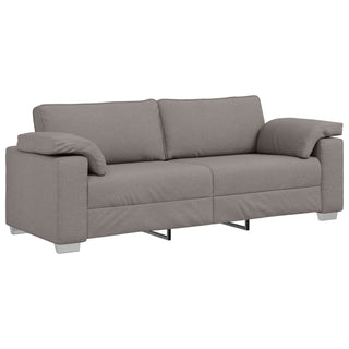 vidaXL 3-Piece Sofa Set with Cushions in Taupe Fabric