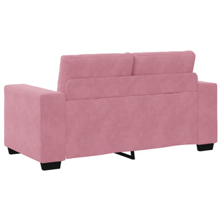 vidaXL 2 Piece Sofa Set with Cushions Pink Velvet