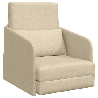 vidaXL Floor Sofa Bed 2-in-1 Cream 65x80x83 cm Fabric - Sofa In Store