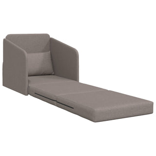 vidaXL Floor Sofa Bed 2-in-1 Taupe 65x80x83 cm Fabric - Sofa In Store