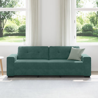 vidaXL 3-Seater Sofa in Dark Green Velvet, 180 cm