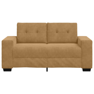 vidaXL Brown Velvet Loveseat Sofa, 120 cm - Sofa In Store