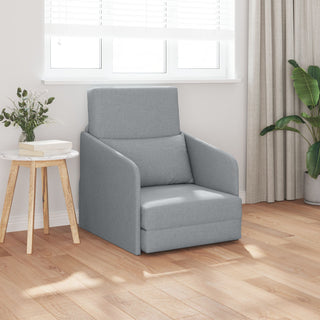 vidaXL Floor Sofa Bed 2-in-1 Light Grey 65x80x83 cm Fabric - Sofa In Store