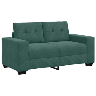 vidaXL 2 Piece Sofa Set with Cushions Dark Green Velvet