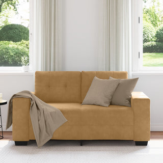 vidaXL Brown Velvet Loveseat Sofa, 120 cm - Sofa In Store
