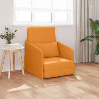 vidaXL Floor Sofa Bed 2-in-1 Dark Yellow 65x80x83 cm Fabric - Sofa In Store