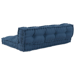 vidaXL Pallet Sofa Cushion with Back Support Blue Fabric - Sofa In Store
