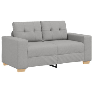 vidaXL 3-Piece Sofa Set with Cushions in Cloud Grey Fabric - Sofa In Store