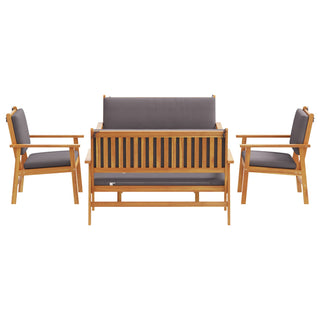 vidaXL 5 Piece Garden Sofa Set with Cushions Solid Wood Acacia - 3331814 - Sofa In Store