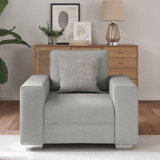 vidaXL Sofa Chair Cloud Grey 59 cm Fabric - Sofa In Store