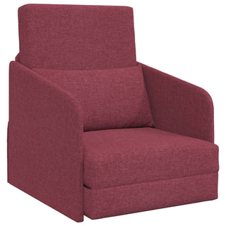 vidaXL Floor Sofa Bed 2-in-1 Wine Red 65x80x83 cm Fabric